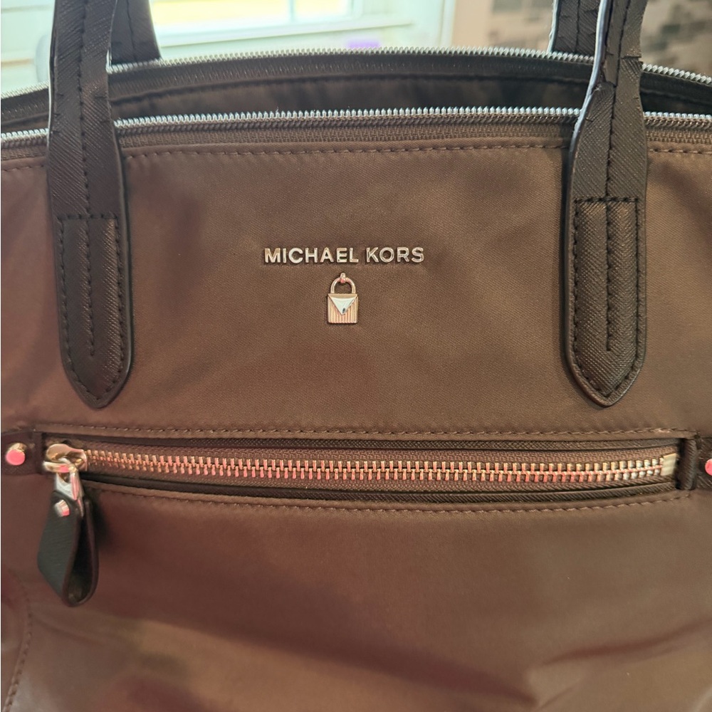 Michael Kors Charcoal Gray Tote with Silver Accents